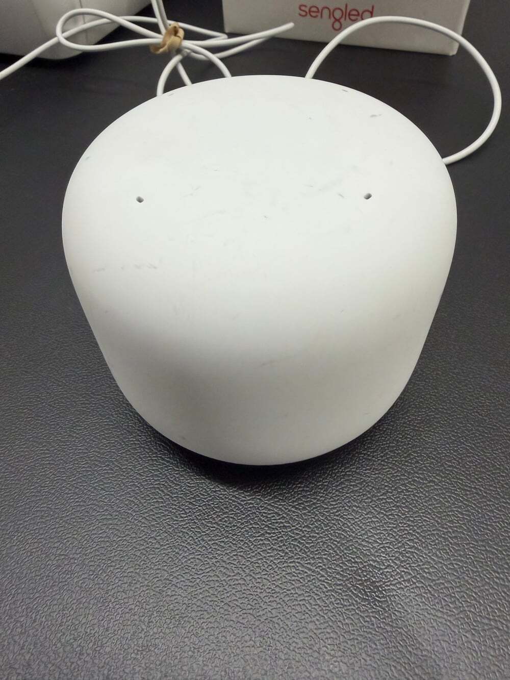 Google Nest Wifi Point (Model H2E) – Add-On Mesh Node & Smart Speaker – Snow